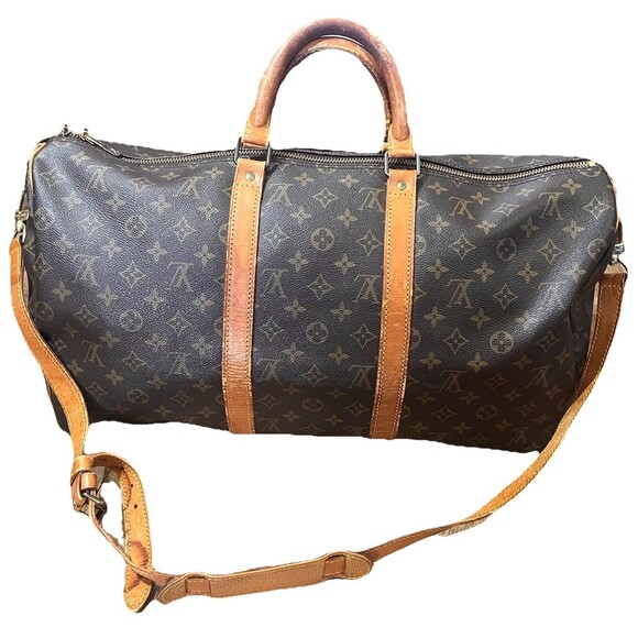 Louis Vuitton Authentic Duffle Brown Canvas Leather - Picture 1 of 16